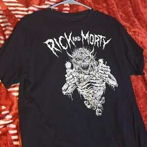 Goth/Emo Rick And Morty large Tee
